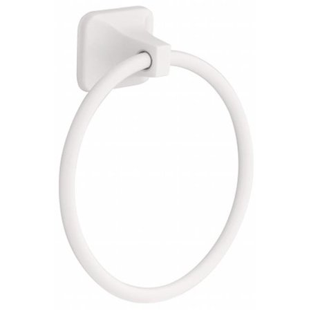 LIVINGQUARTERS White Futura Towel Ring LI82274